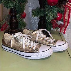 Gold low top Chuck Taylor All Star Converse